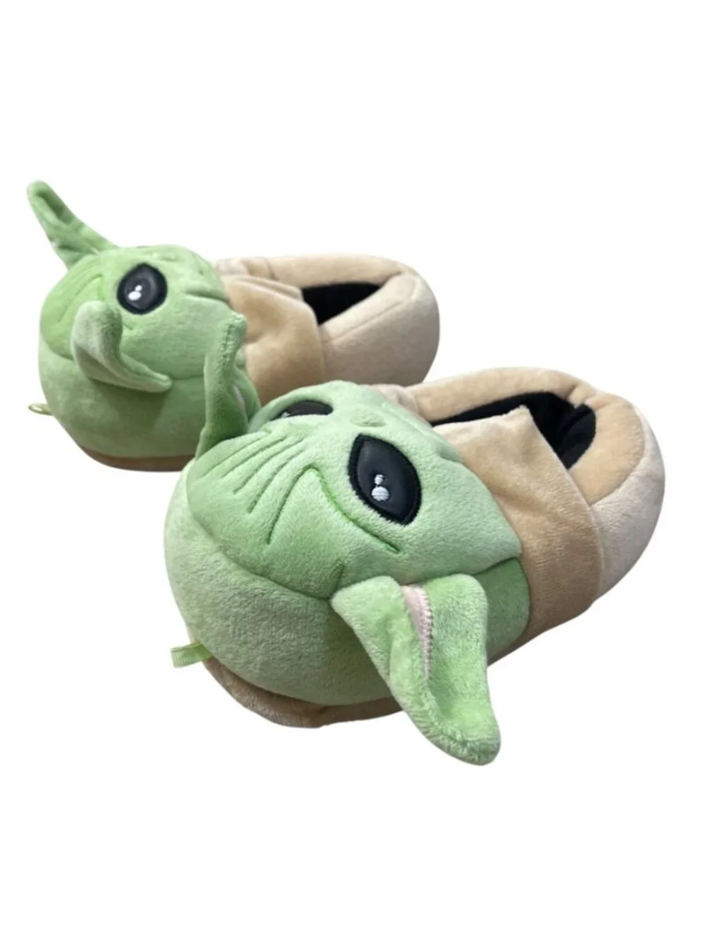 Star Wars Slippers The Mandalorian Baby Yoda Size 11/12 Plush Slip On Soft